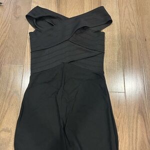 Criss Cross Black Mini Dress Size Youth XL